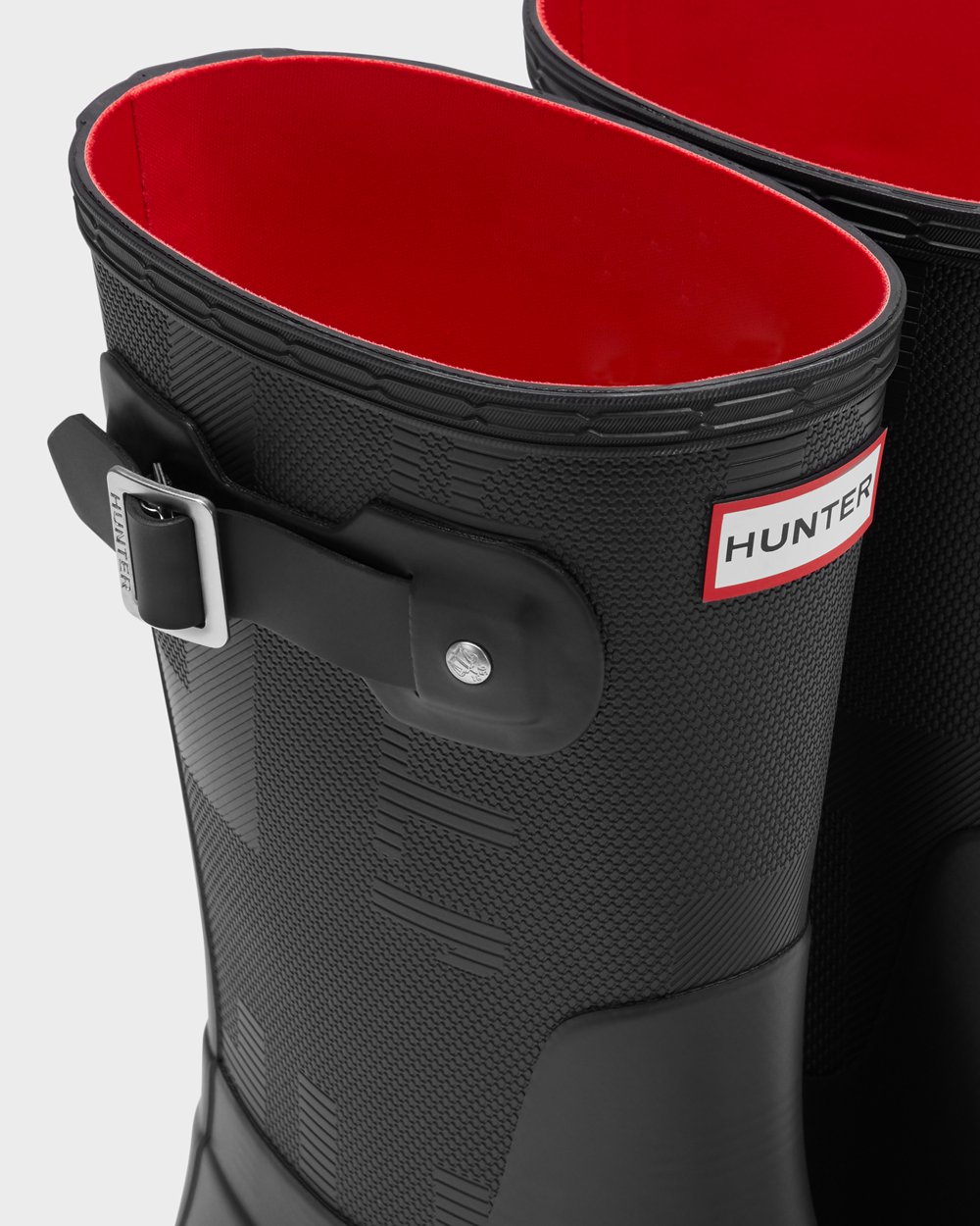 Galochas Curtas Hunter Homem Pretas - Original Exploded Logo Texture - 15AVWRSJC